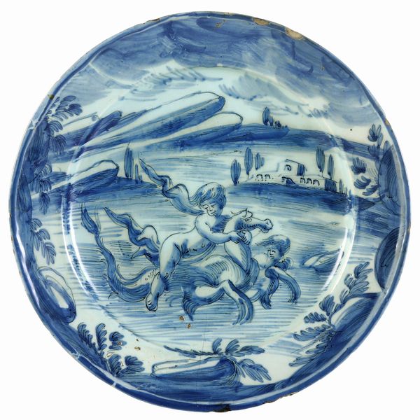 Piatto<BR>Albisola, fine del XVII o inizio del XVIII secolo<BR>  - Asta Maioliche e Porcellane - Associazione Nazionale - Case d'Asta italiane