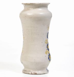 Albarello<BR>Area napoletana o castellana, XIX secolo<BR>  - Asta Maioliche e Porcellane - Associazione Nazionale - Case d'Asta italiane
