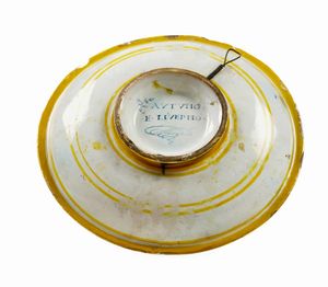 Coppa<BR>Urbino, bottega dei Patanazzi, ultimo quarto del secolo XVI<BR>  - Asta Maioliche e Porcellane - Associazione Nazionale - Case d'Asta italiane