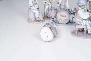 Black Legacy Jazz Band. <BR>Spagna, Manifattura di Liadro, 1990 circa.  - Asta Maioliche e Porcellane - Associazione Nazionale - Case d'Asta italiane