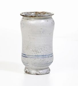 Albarello con SantAntonio<BR>Campania, probabilmente Vietri, XVII secolo<BR>  - Asta Maioliche e Porcellane - Associazione Nazionale - Case d'Asta italiane