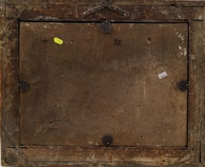 Due targhe <BR>Castelli, bottega Grue, (Carlo Antonio ?) prima met del XVIII  - Asta Maioliche e Porcellane - Associazione Nazionale - Case d'Asta italiane