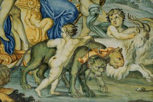 Due targhe <BR>Castelli, bottega Grue, (Carlo Antonio ?) prima met del XVIII  - Asta Maioliche e Porcellane - Associazione Nazionale - Case d'Asta italiane