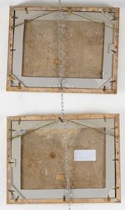 Due targhe<BR>Castelli dAbruzzo, Carmine o Berardino Gentili il giovane, 1750-1760<BR>  - Asta Maioliche e Porcellane - Associazione Nazionale - Case d'Asta italiane