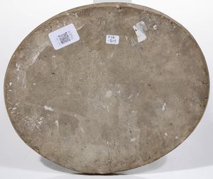 Targa con Banchetto di Fineo<BR>Castelli, Carmine Gentili, met del XVIII secolo<BR>  - Asta Maioliche e Porcellane - Associazione Nazionale - Case d'Asta italiane