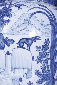 Eccezionale stagnone di farmacia<BR>Albisola, fabbrica Pescio, sesto decennio circa del XVII secolo<BR>  - Asta Maioliche e Porcellane - Associazione Nazionale - Case d'Asta italiane