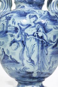 Stagnone di farmacia<BR>Albisola, fabbrica dei Conrado, ultimo quarto del XVII secolo<BR>  - Asta Maioliche e Porcellane - Associazione Nazionale - Case d'Asta italiane