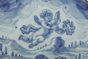 Sottocoppa<BR>Savona, ultimo quarto del XVII secolo<BR><BR>  - Asta Maioliche e Porcellane - Associazione Nazionale - Case d'Asta italiane