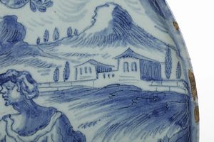 Sottocoppa<BR>Savona, ultimo quarto del XVII secolo<BR><BR>  - Asta Maioliche e Porcellane - Associazione Nazionale - Case d'Asta italiane