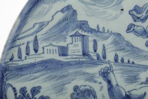 Sottocoppa<BR>Savona, ultimo quarto del XVII secolo<BR><BR>  - Asta Maioliche e Porcellane - Associazione Nazionale - Case d'Asta italiane