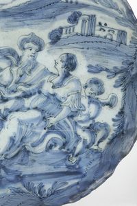 Sottocoppa<BR>Albisola, fabbrica di Bernardo Conrado, ultimo quarto del XVII secolo<BR>  - Asta Maioliche e Porcellane - Associazione Nazionale - Case d'Asta italiane