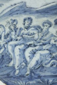 Sottocoppa<BR>Albisola, fabbrica di Bernardo Conrado, ultimo quarto del XVII secolo<BR>  - Asta Maioliche e Porcellane - Associazione Nazionale - Case d'Asta italiane