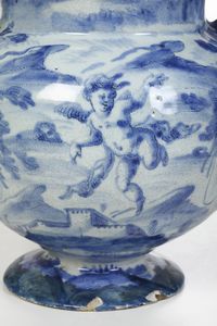 Vaso da elettuari<BR>Savona, fabbrica della societ Chiodo e Peirano, probabilmente inizio del XVIII secolo<BR>  - Asta Maioliche e Porcellane - Associazione Nazionale - Case d'Asta italiane