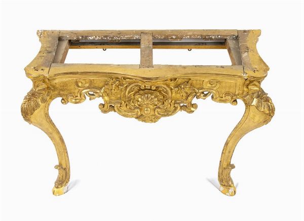 Tavolo console italiano  - Asta  Arredi Antichi, Oggetti d'Arte, Curiosities con una selezione di tappeti - Associazione Nazionale - Case d'Asta italiane