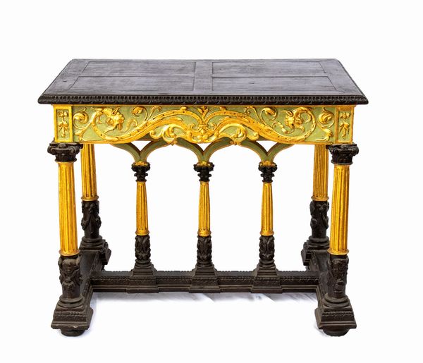 Tavolo da centro Luigi XVI Italiano  - Asta  Arredi Antichi, Oggetti d'Arte, Curiosities con una selezione di tappeti - Associazione Nazionale - Case d'Asta italiane