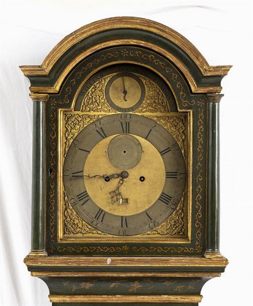 William  Allam : Orologio a torre inglese Giorgio III  - Asta  Arredi Antichi, Oggetti d'Arte, Curiosities con una selezione di tappeti - Associazione Nazionale - Case d'Asta italiane