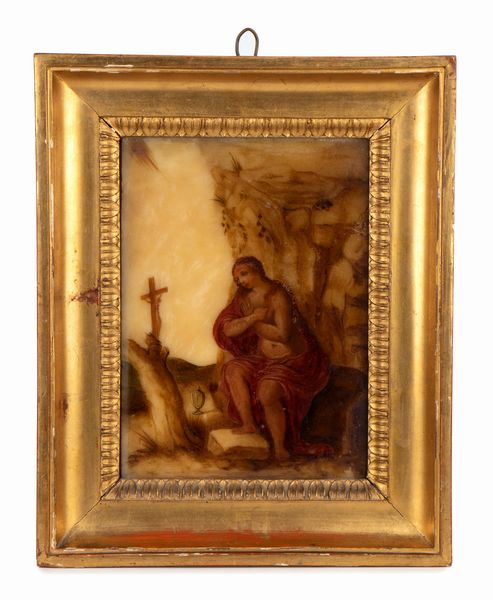 Maria Maddalena penitente in alabastro  - Asta  Arredi Antichi, Oggetti d'Arte, Curiosities con una selezione di tappeti - Associazione Nazionale - Case d'Asta italiane