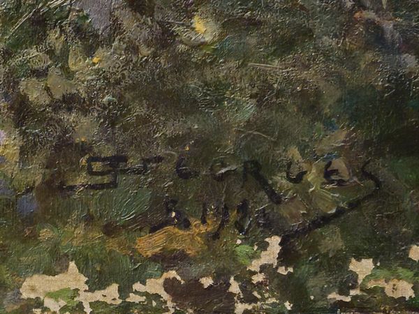 Paesaggio fluviale  - Asta  Arredi Antichi, Oggetti d'Arte, Curiosities con una selezione di tappeti - Associazione Nazionale - Case d'Asta italiane