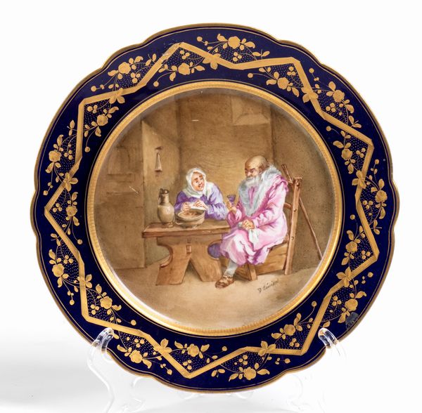 Due piatti francesi in porcellana di Sevres  - Asta  Arredi Antichi, Oggetti d'Arte, Curiosities con una selezione di tappeti - Associazione Nazionale - Case d'Asta italiane