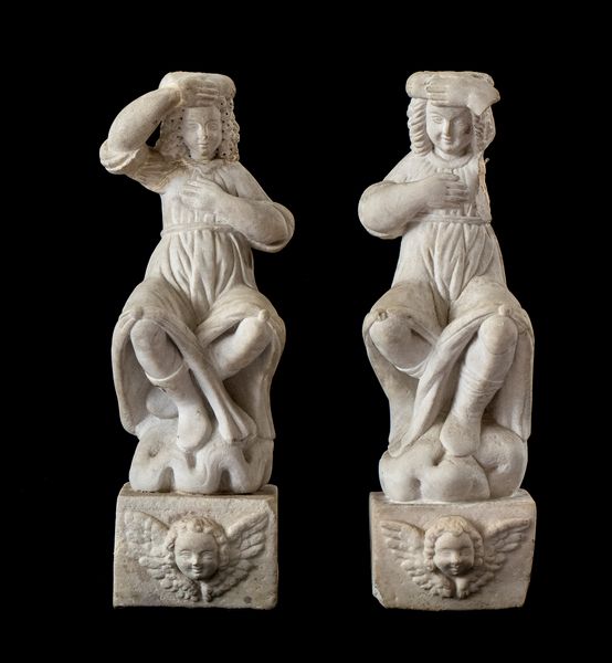 Coppia di sculture italiane in pietra  - Asta  Arredi Antichi, Oggetti d'Arte, Curiosities con una selezione di tappeti - Associazione Nazionale - Case d'Asta italiane