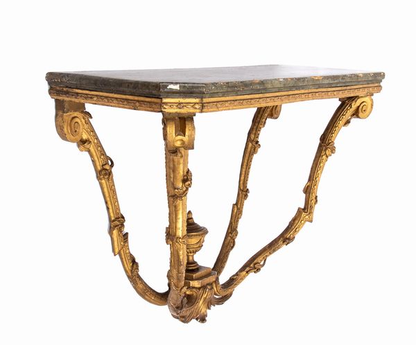 Consolina da muro e due poltrone in stile Veneziano  - Asta  Arredi Antichi, Oggetti d'Arte, Curiosities con una selezione di tappeti - Associazione Nazionale - Case d'Asta italiane