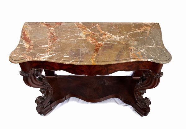 Consolle con specchiera Luigi Filippo italiano  - Asta  Arredi Antichi, Oggetti d'Arte, Curiosities con una selezione di tappeti - Associazione Nazionale - Case d'Asta italiane