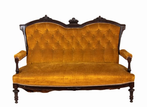 Gruppo di quattro sedie e divano Luigi Filippo francese  - Asta  Arredi Antichi, Oggetti d'Arte, Curiosities con una selezione di tappeti - Associazione Nazionale - Case d'Asta italiane