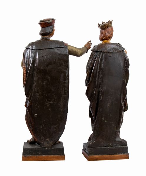 Coppia di sculture francesi in gesso  - Asta  Arredi Antichi, Oggetti d'Arte, Curiosities con una selezione di tappeti - Associazione Nazionale - Case d'Asta italiane