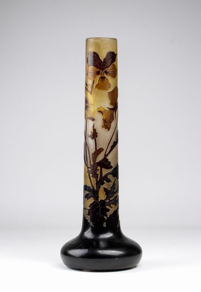 (attribuito a) Émile Gallé : Vaso cilindrico  - Asta  Arredi Antichi, Oggetti d'Arte, Curiosities con una selezione di tappeti - Associazione Nazionale - Case d'Asta italiane