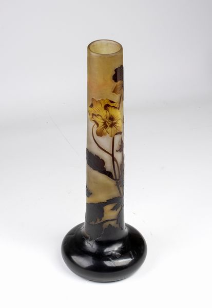 (attribuito a) Émile Gallé : Vaso cilindrico  - Asta  Arredi Antichi, Oggetti d'Arte, Curiosities con una selezione di tappeti - Associazione Nazionale - Case d'Asta italiane
