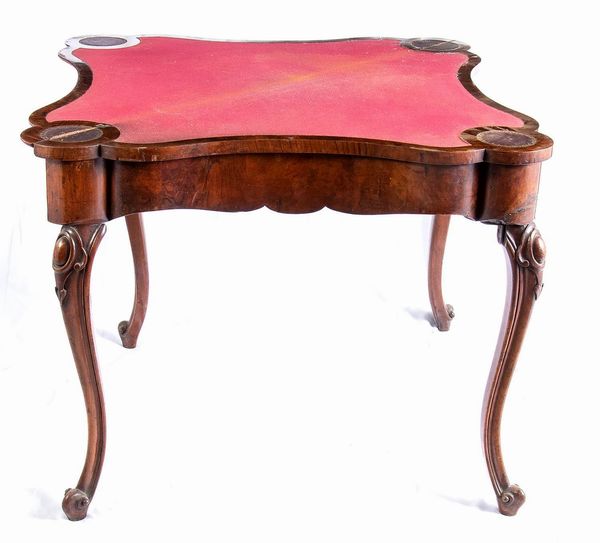 Tavolo da gioco georgiano inglese  - Asta  Arredi Antichi, Oggetti d'Arte, Curiosities con una selezione di tappeti - Associazione Nazionale - Case d'Asta italiane