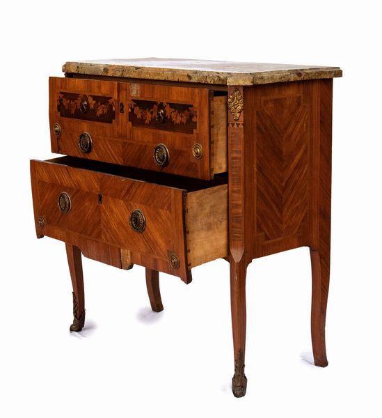 Comò intarsiato Napoleone III francese  - Asta  Arredi Antichi, Oggetti d'Arte, Curiosities con una selezione di tappeti - Associazione Nazionale - Case d'Asta italiane