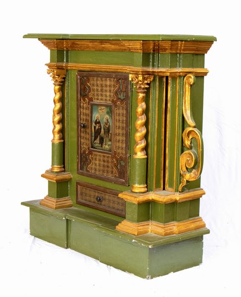 Stipo italiano laccato e dipinto, Luigi XVI  - Asta  Arredi Antichi, Oggetti d'Arte, Curiosities con una selezione di tappeti - Associazione Nazionale - Case d'Asta italiane