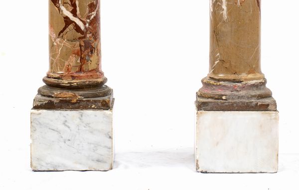 Coppia di colonne italiane in diaspro siciliano, Luigi XVI  - Asta  Arredi Antichi, Oggetti d'Arte, Curiosities con una selezione di tappeti - Associazione Nazionale - Case d'Asta italiane