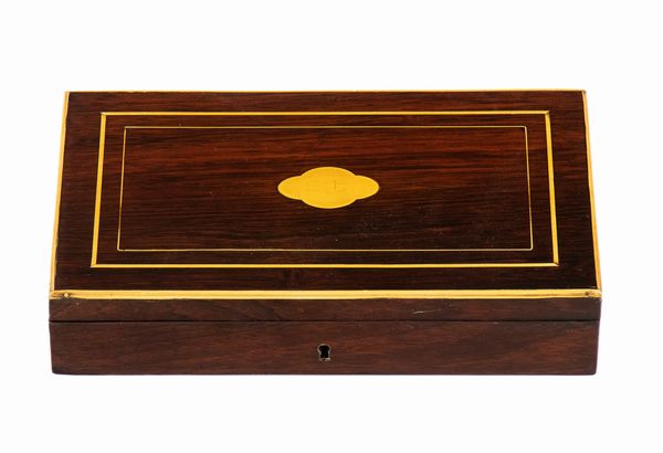 Scatola porta compassi francese  - Asta  Arredi Antichi, Oggetti d'Arte, Curiosities con una selezione di tappeti - Associazione Nazionale - Case d'Asta italiane