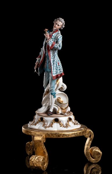 Tosca : Coppia di figure italiane in porcellana  - Asta  Arredi Antichi, Oggetti d'Arte, Curiosities con una selezione di tappeti - Associazione Nazionale - Case d'Asta italiane