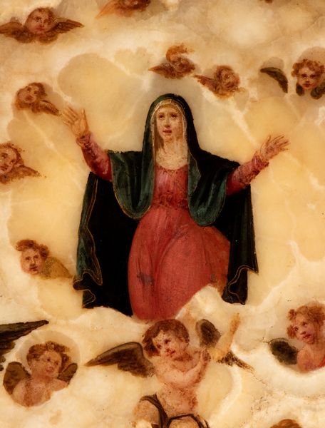 Assunzione della Madonna, dipinto su alabastro  - Asta  Arredi Antichi, Oggetti d'Arte, Curiosities con una selezione di tappeti - Associazione Nazionale - Case d'Asta italiane