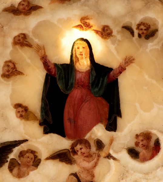 Assunzione della Madonna, dipinto su alabastro  - Asta  Arredi Antichi, Oggetti d'Arte, Curiosities con una selezione di tappeti - Associazione Nazionale - Case d'Asta italiane