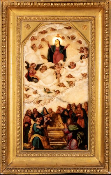Assunzione della Madonna, dipinto su alabastro  - Asta  Arredi Antichi, Oggetti d'Arte, Curiosities con una selezione di tappeti - Associazione Nazionale - Case d'Asta italiane