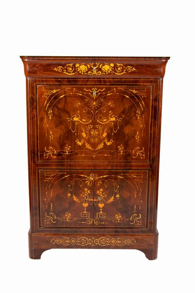 Louis Edouard Lemachard : Secretaire francese Carlo X  - Asta  Arredi Antichi, Oggetti d'Arte, Curiosities con una selezione di tappeti - Associazione Nazionale - Case d'Asta italiane