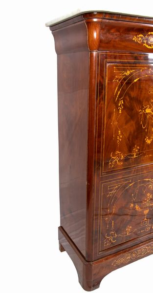 Louis Edouard Lemachard : Secretaire francese Carlo X  - Asta  Arredi Antichi, Oggetti d'Arte, Curiosities con una selezione di tappeti - Associazione Nazionale - Case d'Asta italiane