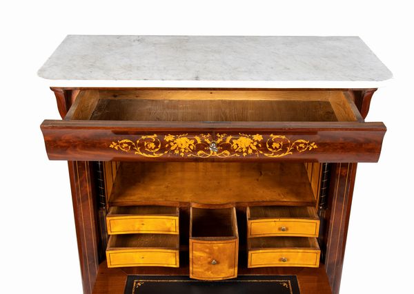 Louis Edouard Lemachard : Secretaire francese Carlo X  - Asta  Arredi Antichi, Oggetti d'Arte, Curiosities con una selezione di tappeti - Associazione Nazionale - Case d'Asta italiane