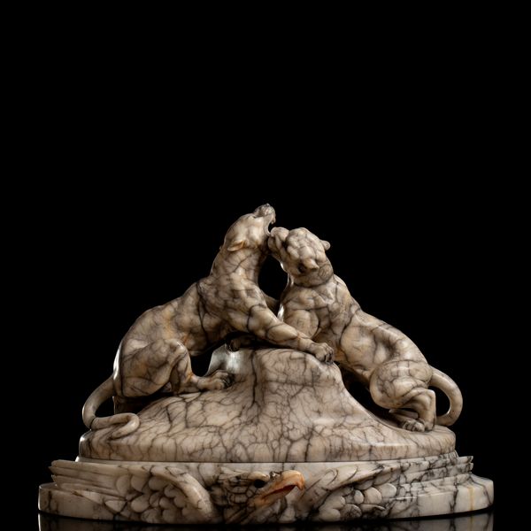 Scultura francese in alabastro  - Asta  Arredi Antichi, Oggetti d'Arte, Curiosities con una selezione di tappeti - Associazione Nazionale - Case d'Asta italiane