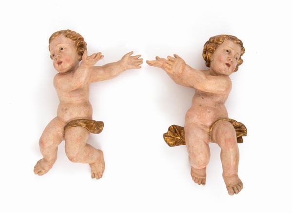 Coppia di putti italiani  - Asta  Arredi Antichi, Oggetti d'Arte, Curiosities con una selezione di tappeti - Associazione Nazionale - Case d'Asta italiane