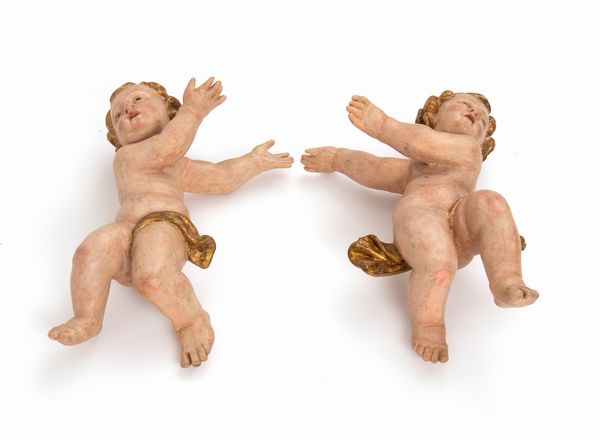 Coppia di putti italiani  - Asta  Arredi Antichi, Oggetti d'Arte, Curiosities con una selezione di tappeti - Associazione Nazionale - Case d'Asta italiane