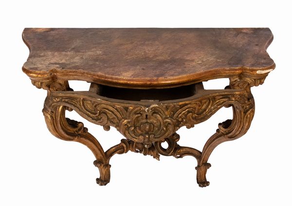 Consolle dorata Luigi XVI italiano  - Asta  Arredi Antichi, Oggetti d'Arte, Curiosities con una selezione di tappeti - Associazione Nazionale - Case d'Asta italiane