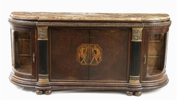 Camera da pranzo Art Dèco francese  - Asta  Arredi Antichi, Oggetti d'Arte, Curiosities con una selezione di tappeti - Associazione Nazionale - Case d'Asta italiane