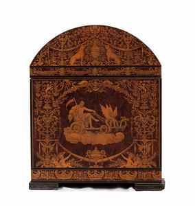 Baule intarsiato Luigi XVI Italiano  - Asta  Arredi Antichi, Oggetti d'Arte, Curiosities con una selezione di tappeti - Associazione Nazionale - Case d'Asta italiane