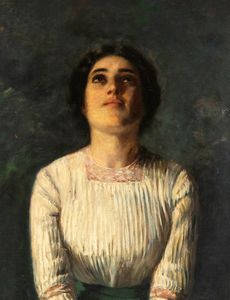 Ritratto di fanciulla  - Asta  Arredi Antichi, Oggetti d'Arte, Curiosities con una selezione di tappeti - Associazione Nazionale - Case d'Asta italiane