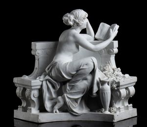 Louis Carier Belleuse (1848-1913) : Scultura in porcellana di Biscuit  - Asta  Arredi Antichi, Oggetti d'Arte, Curiosities con una selezione di tappeti - Associazione Nazionale - Case d'Asta italiane